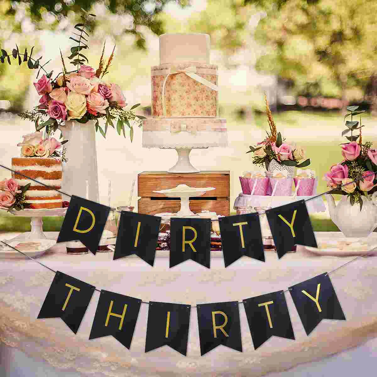 

Wreath Decor Birthday Garland Birthday Party Banner Bronzing 30th Birthday Banner Birthday Garland Party Banner