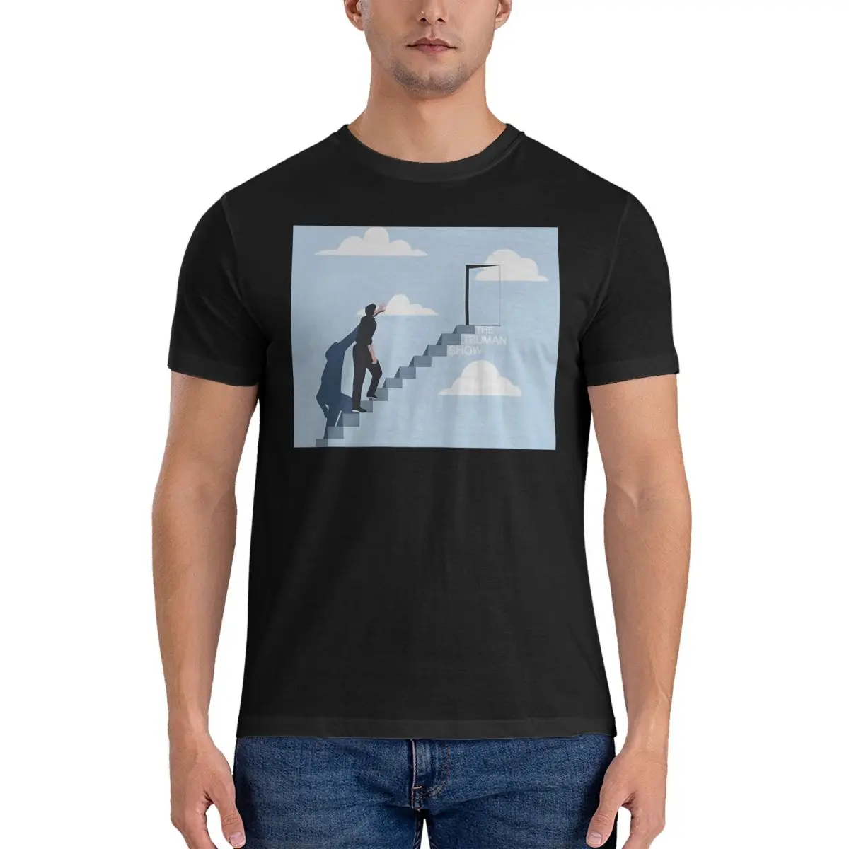 Мужские футболки Steps To Liberty хлопковая Футболка с юмором круглым вырезом футболка