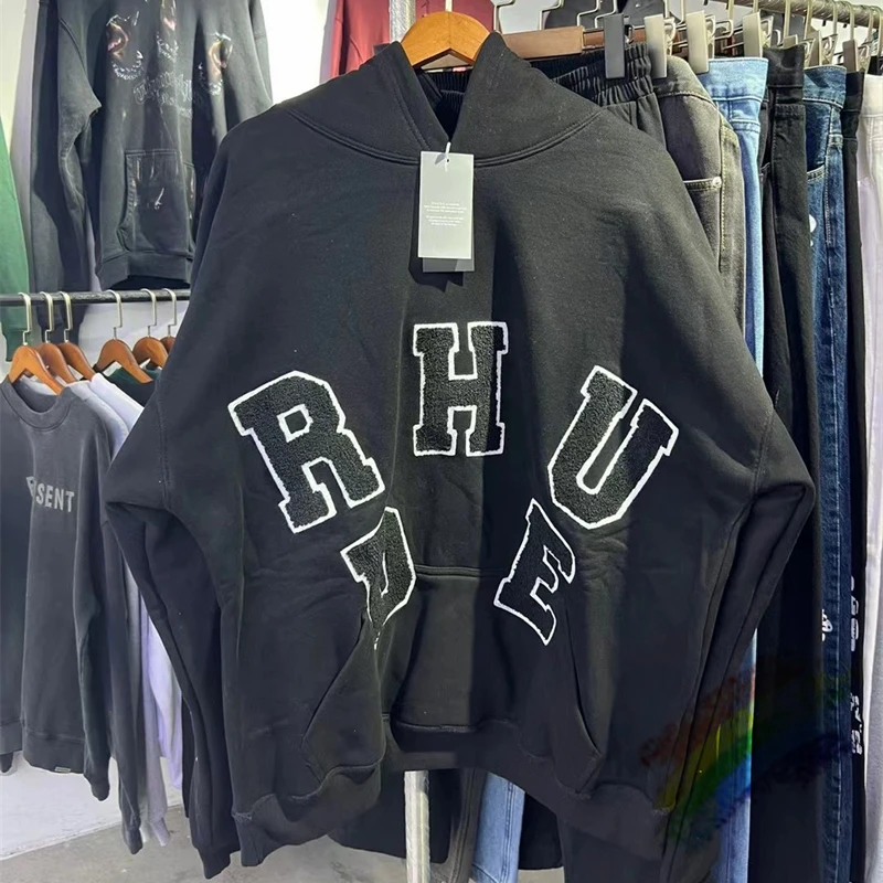 

Flocking Embroidered RHUDE Hoodie Men Women Oversized Hoodie Pullover Sweatshirt