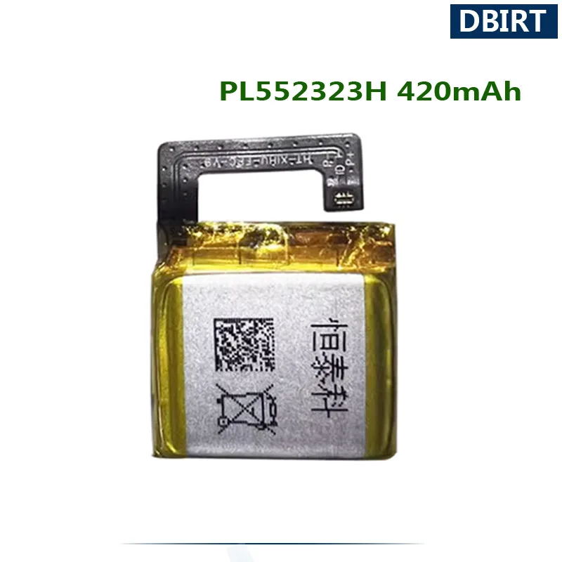 Новый аккумулятор 420 мАч PL552323H для смарт-часов Huami AMAZFIT 2 ECG AC1807 1903