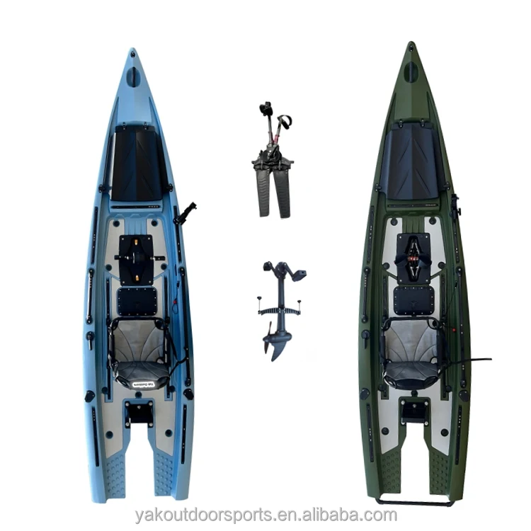 Фото Рыболовный каяк Yak Outdoors 4M на 3 человек с двойным педальным приводом №1