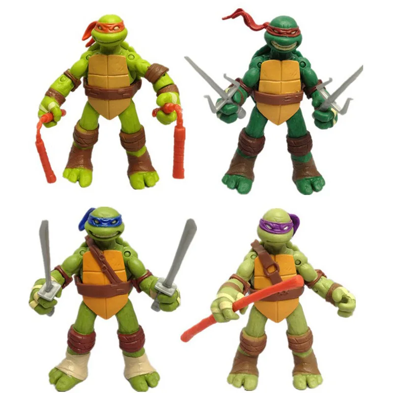 4 шт./компл. черепаха-ниндзя Рафа Майки Донателло аниме TMNT украшения шарнир