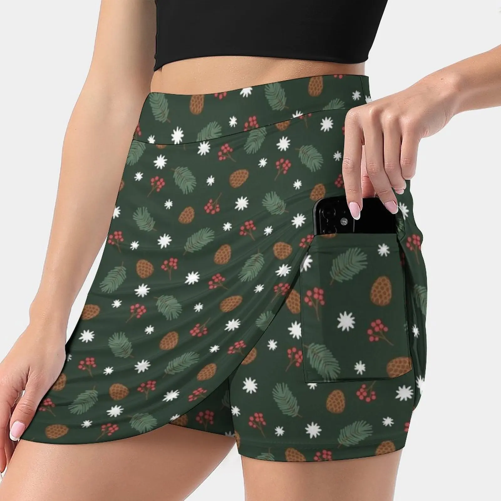 

Christmas Women's skirt With Hide Pocket Tennis Skirt Golf Skirts Badminton Skirts Running skirts Elf Buddy The Elf Elf Movie