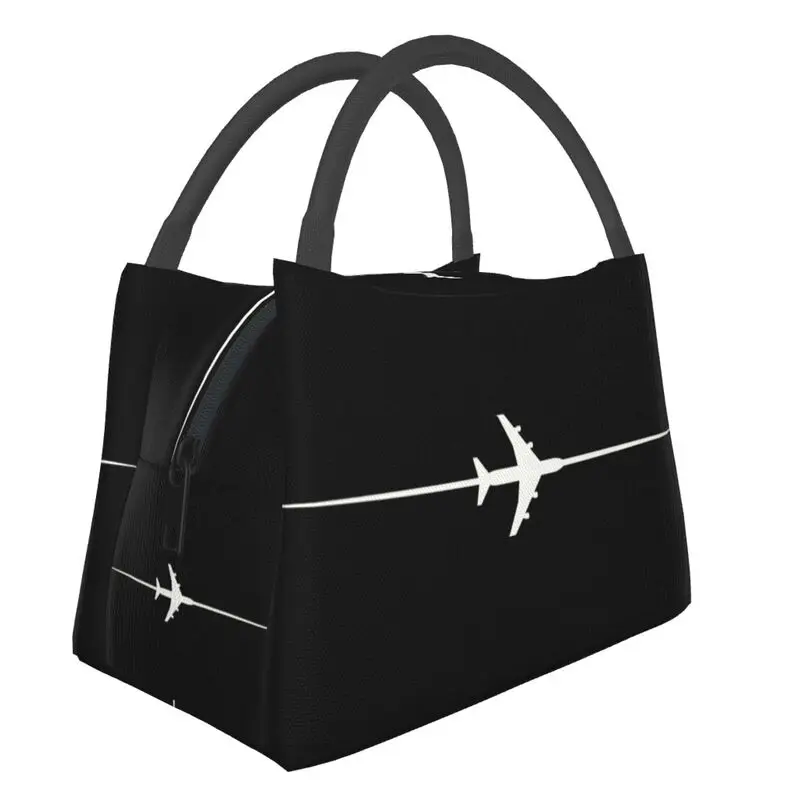 

Resuable Crossing Aviation Insulated Bags For Lunch Airplane Women Bag Picnic Aviator Lunch Pilot Thermal School Box Plane Food