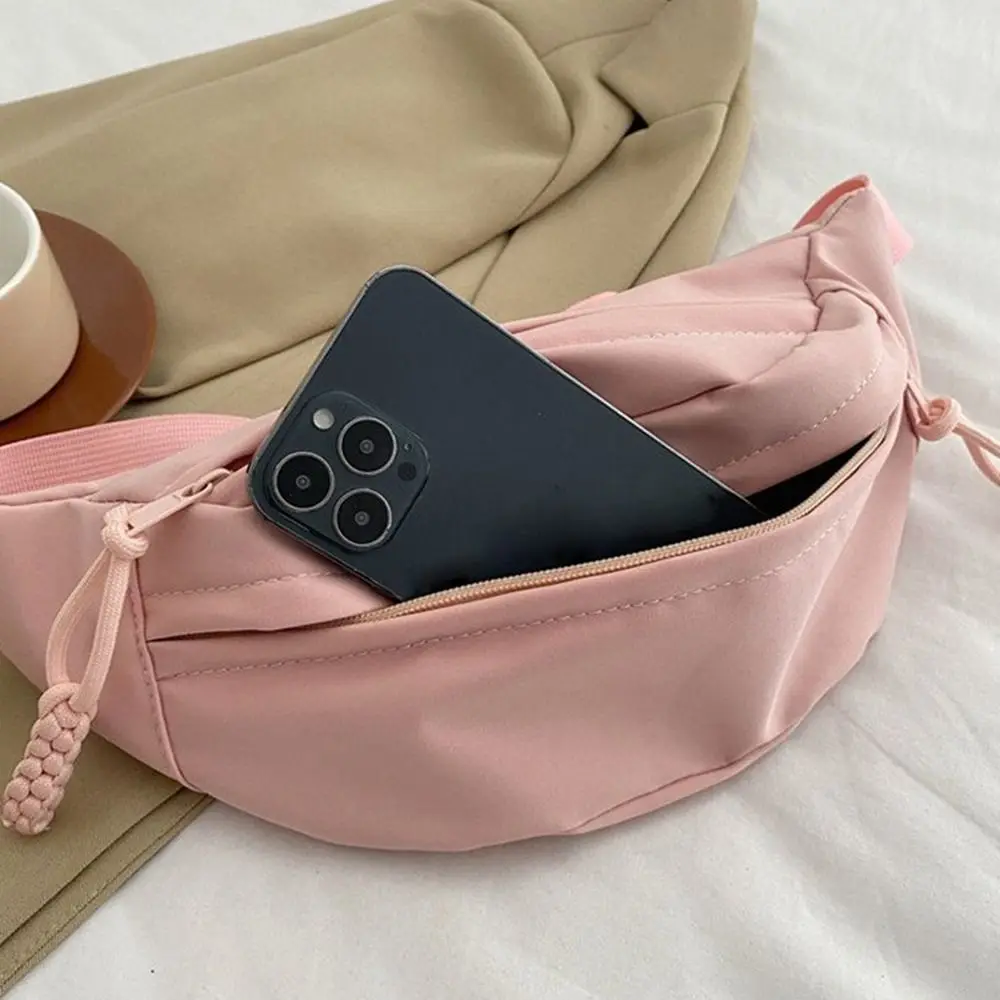 Женская Нейлоновая Сумка Через Плечо Однотонная На Ремне Водонепроницаемая В