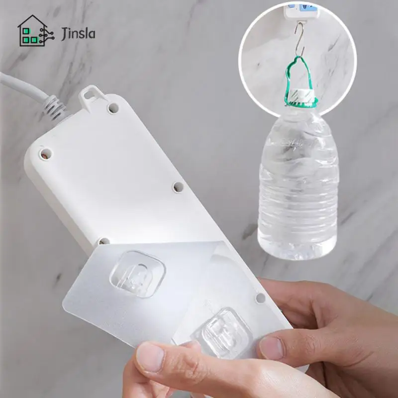 

Waterproof Power Plug Socket Holder Punch-free Wall Storage Hook Patch Accessories Router Rack Photo Frame Hanger Hooks Holder