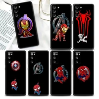 phone case for samsung galaxy s22 s21 s20 fe 5g s7 s8 s9 s10e plus ultra soft silicone case cover cool marvel heros