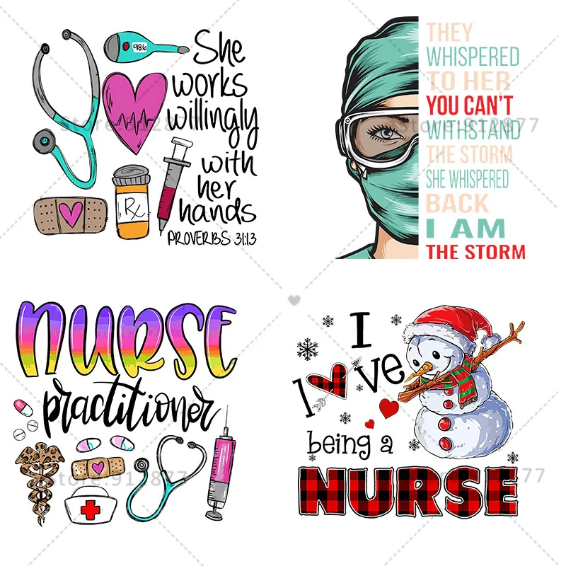 

Nurse Life Halloween Funny Grunge Clothing Thermoadhesive Patches Custom Ready to press DTF Transfers DTF Transfers