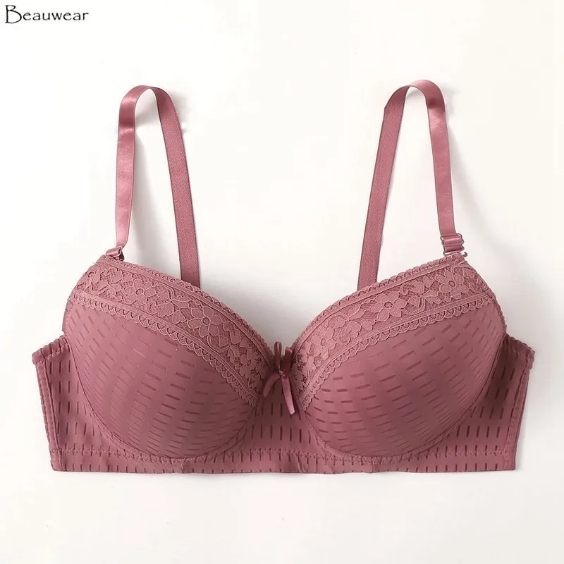 

Beauwear Women Large Size Bras No-Padding Thin Mold Cup Bralette Plus Size Femme Soutien Gorge Sexy Lingerie 95D 100D 105D 110D