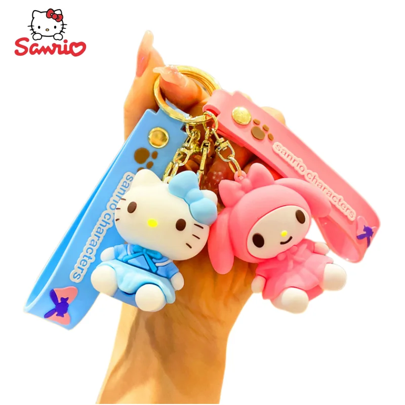 

Новый аниме периферийный милый мультяшный брелок Hello Kitty Kuromi Cinnamoroll Sanrio, необычный кулон, праздничный подарок, оптовая продажа