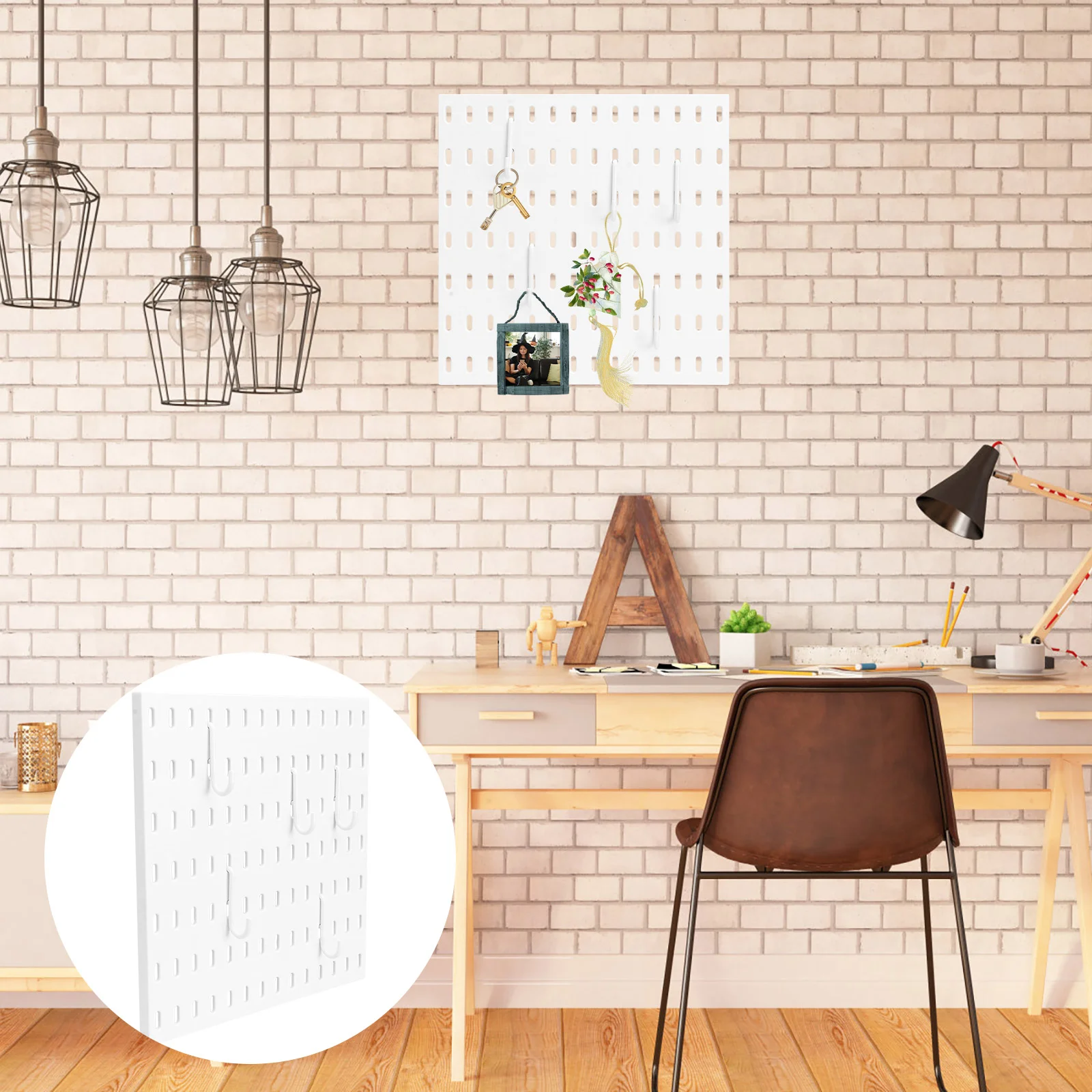 

Storage Rack Wall Metal Storage Shelves Multifunctional Plastic Peg Holder Household Pegboard Organizer