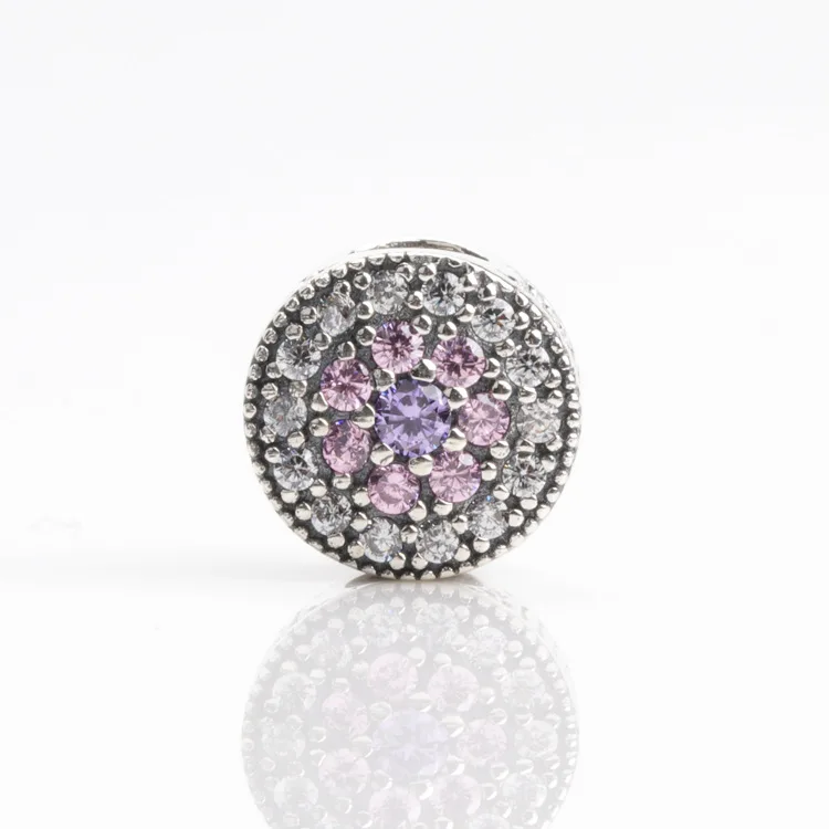 

Оригинальные блестящие серебряные бусины в виде цветка, подходят для оригинального браслета «сделай сам»