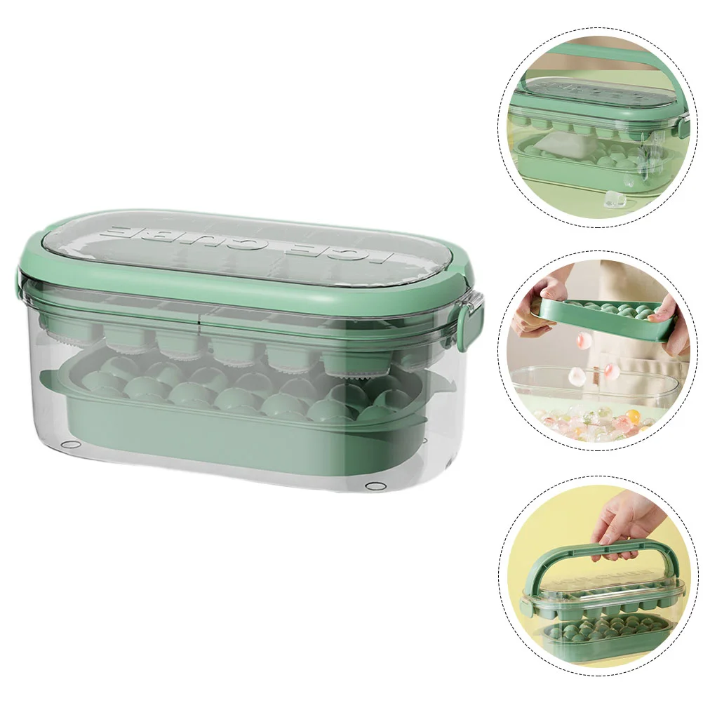 

Tote Bins Storage Lid Ice Mold Tray Cubes Trays Moulds Plastic Holder Freezer Lids