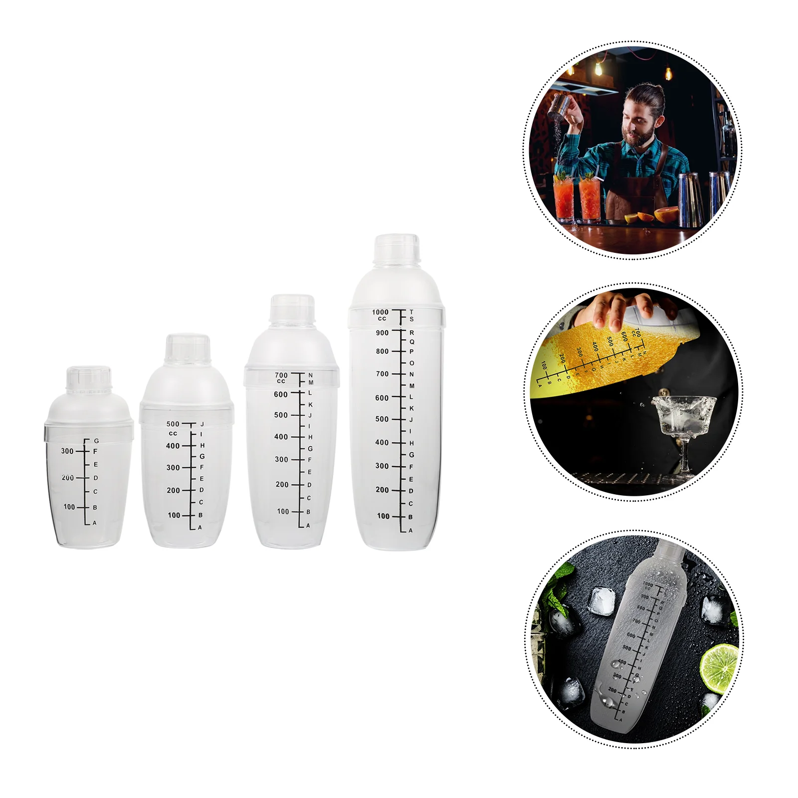 

4pcs Durable Portable Practical Tea Hand Shaker Shaker Shaker with Scale