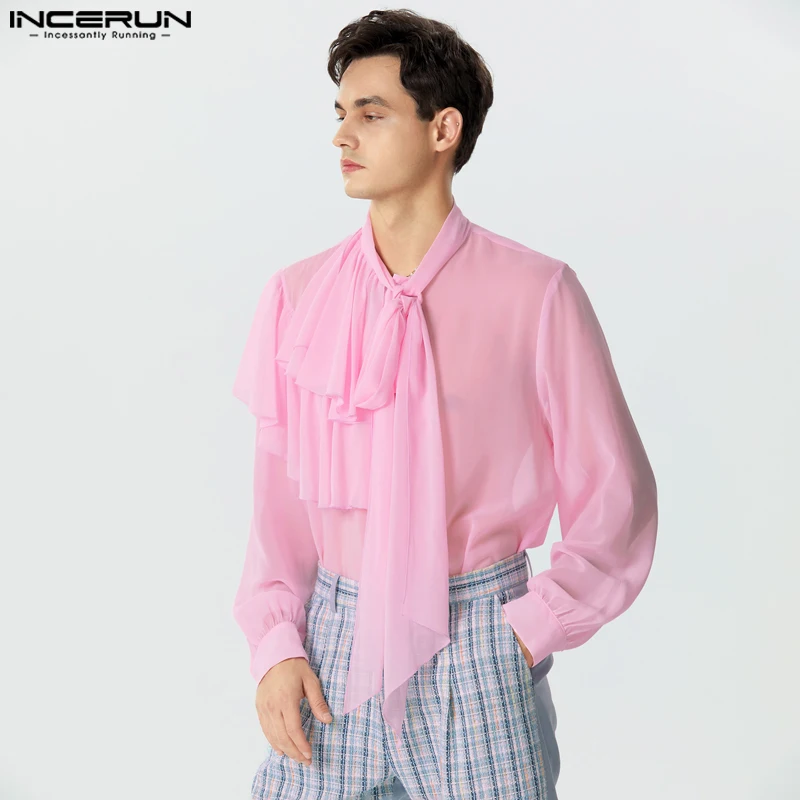 

Мужская Однотонная рубашка с воротником-стойкой и длинными рукавами