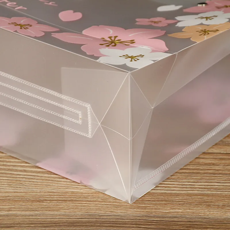 5pcs New Gift Bag Christmas Packing Candy Bridesmaid Wedding Souvenir Flower Cherry Blossom Transparent Frosted Handbag - купить по