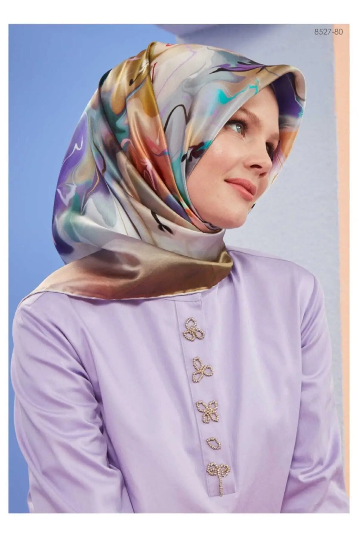 

8527-80 women Sura Silk Scarf Altınoluk Hijab Clothing