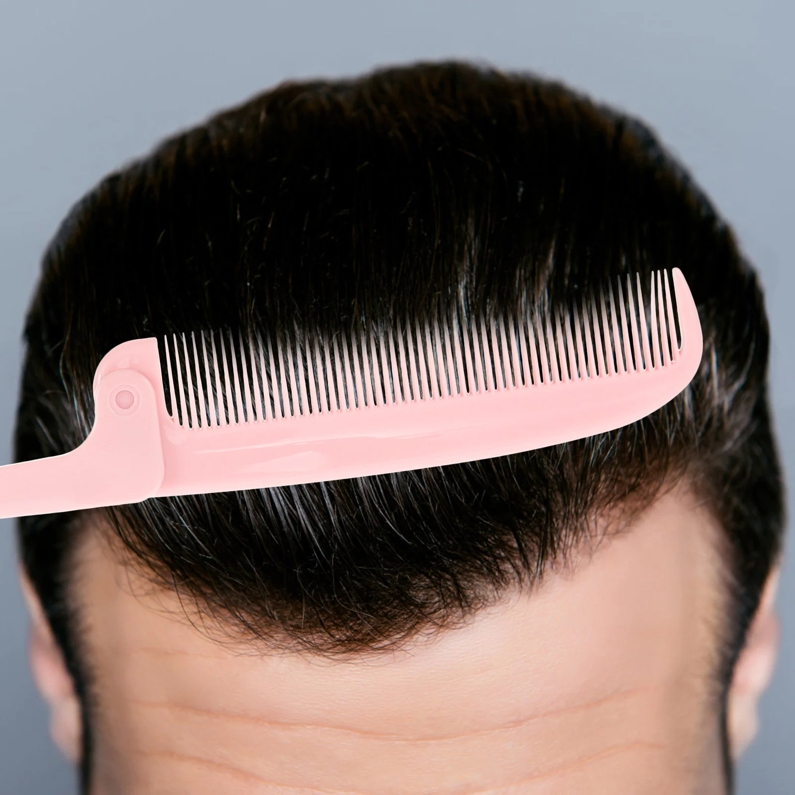 Складная расческа с хвостовым карманом и прорезящим наконечником пластиковые