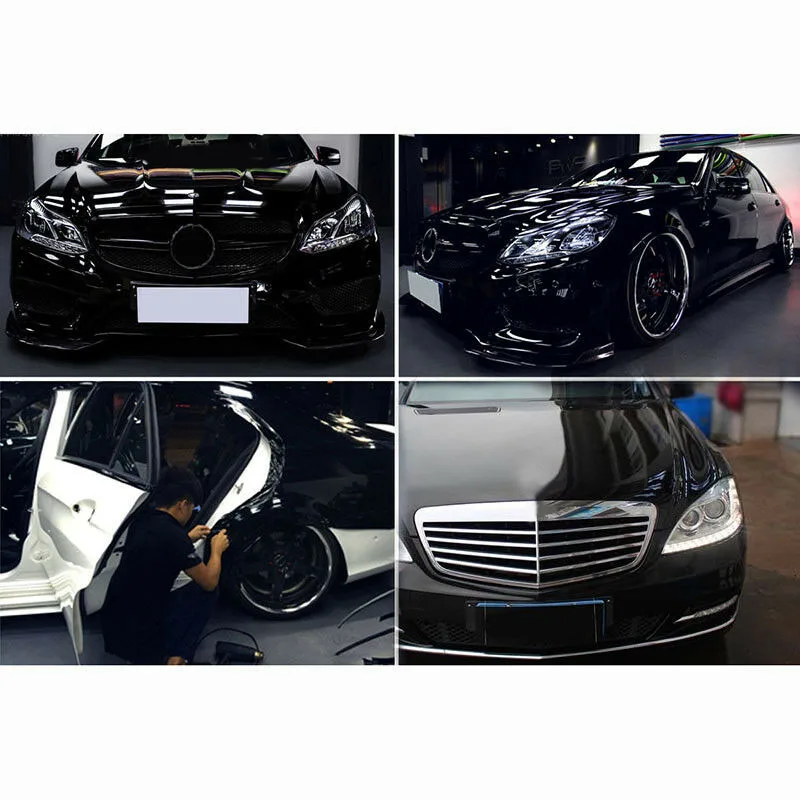 Глянцевая черная Автомобильная наклейка 30*150 см виниловая пленка автомобильная