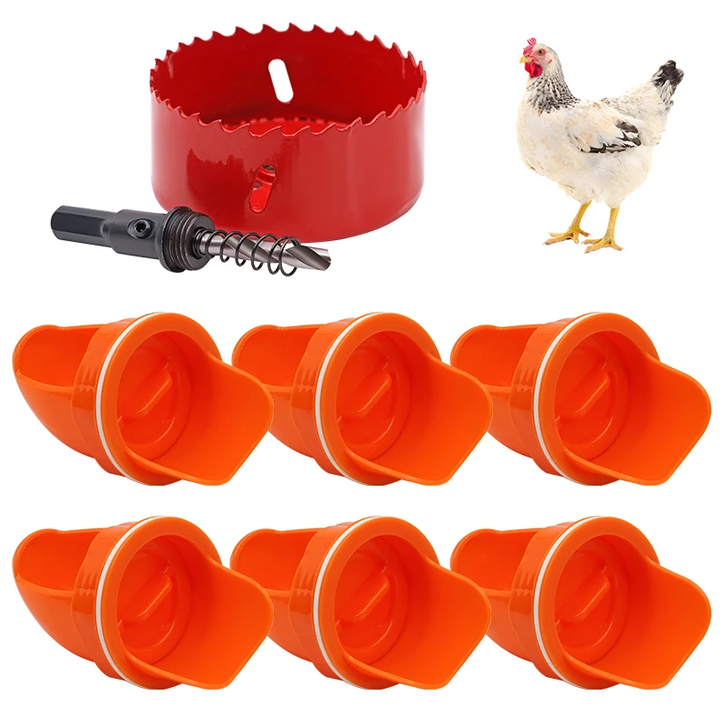 

Rain Feeder Chicken Poultry Poultry Port Feeder Feed Kit Gravity Feeding Barrels Bins Supplies Proof Kit Buckets For Troughs
