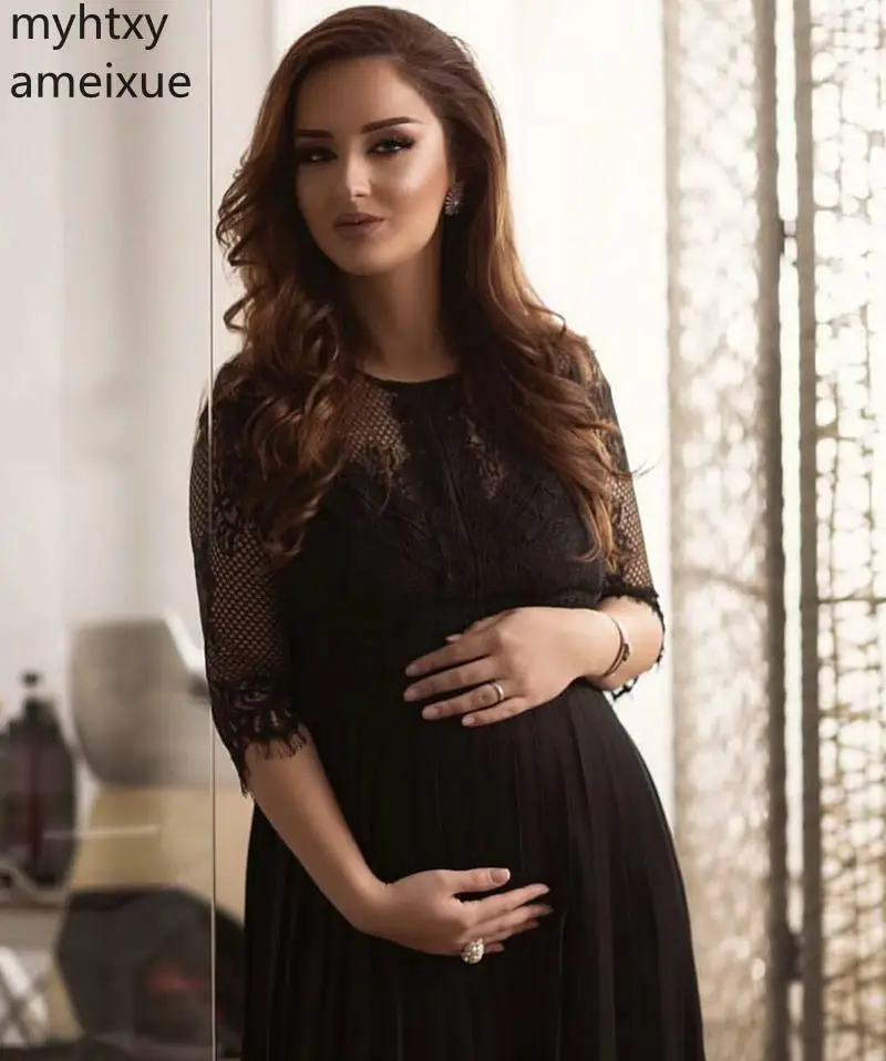 

Sexy Black Custom Plus Size Evening Dress 2023 Pregnant Formal Party Robe Soiree Abendkleid Ever Pretty Prom Event Dress