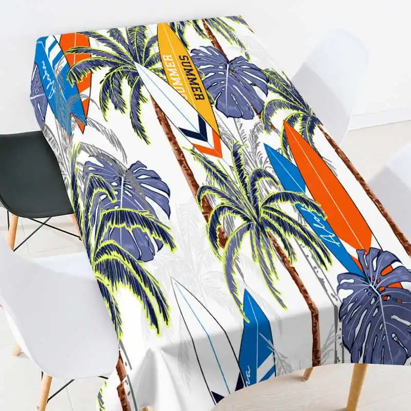 

Прямоугольная скатерть с рисунком тропических листьев для фотостола