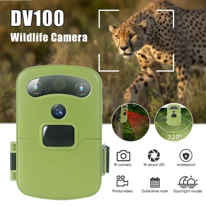 

DV100 Trail Camera 4K 1080P, инфракрасное ночное видение, активация движением, ловушка для охоты, 0.5S Trigger IP66, водонепроницаемые камеры для дикой природы