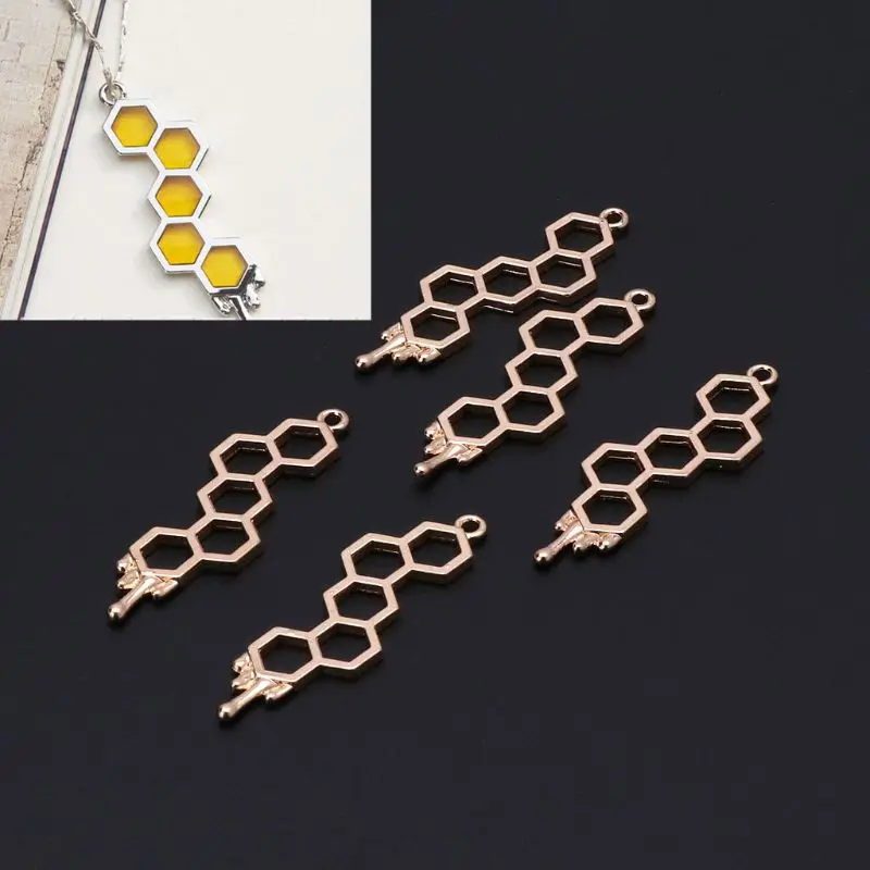 

5x/Set Honeybee Planet Blank for Key Ring Handmade UV Open Bezel Setting DIY Jew 40GB