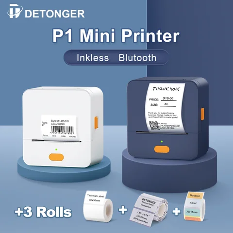 DETONGER P1 Мини-термопринтер этикеток