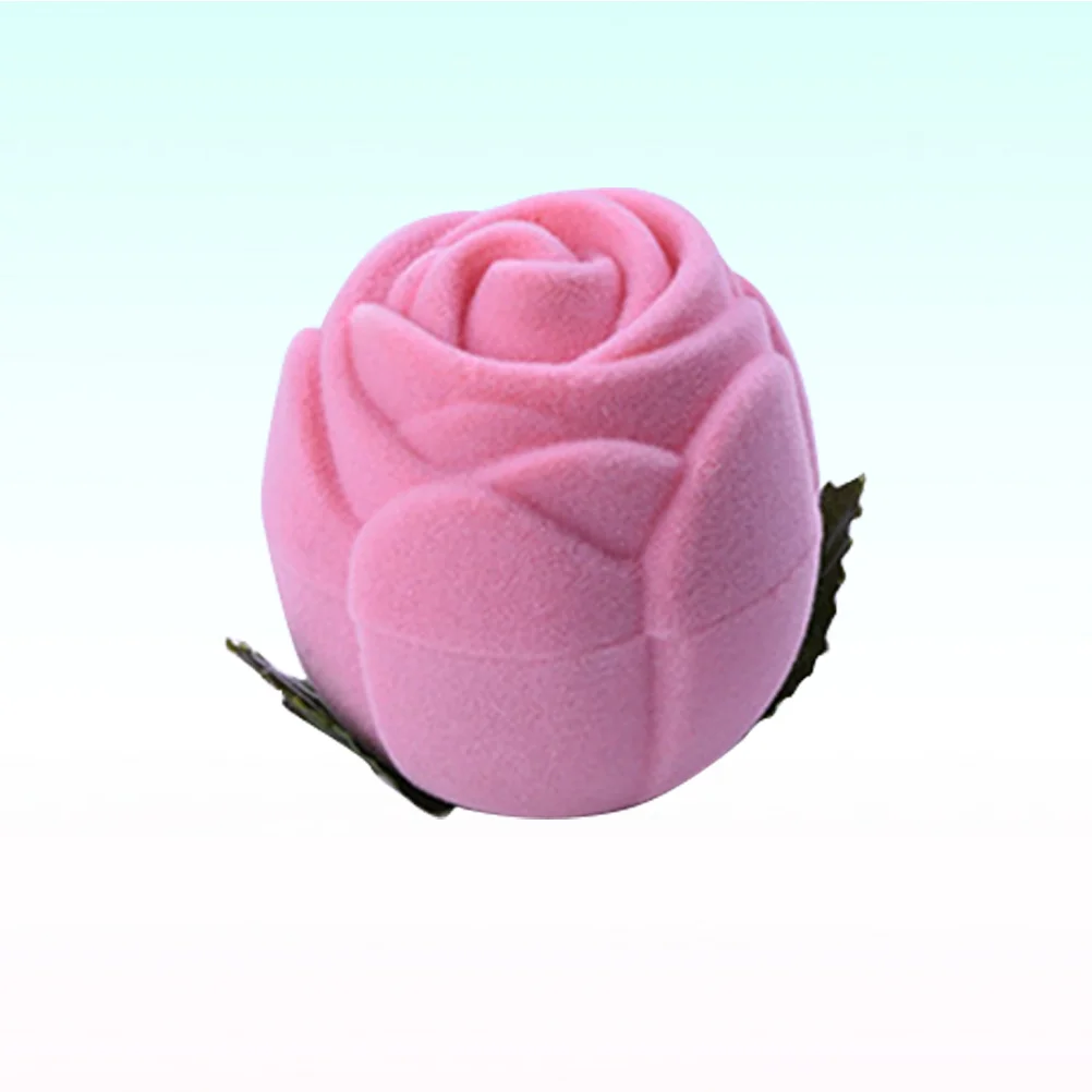 

Ring Box Jewelry Case Wedding Storage Container Engagement Organizer Portable Travel Stud Flannel Plush Proposal Holders