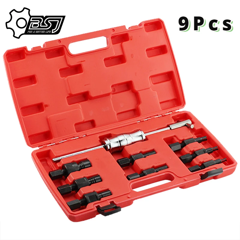 

9Pc Blind Hole Slide Hammer Pilot Bearing Puller Internal Extractor Removal Kit 8-32MM Car Disassembly Tool