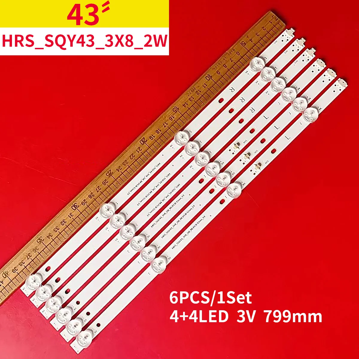 Светодиодная лента 8 светодиодов для RCA RT4306 RTU4300 RTU4300-E AE0110575 43LE51012D SH-39B/4365 HV430QUB-N1B