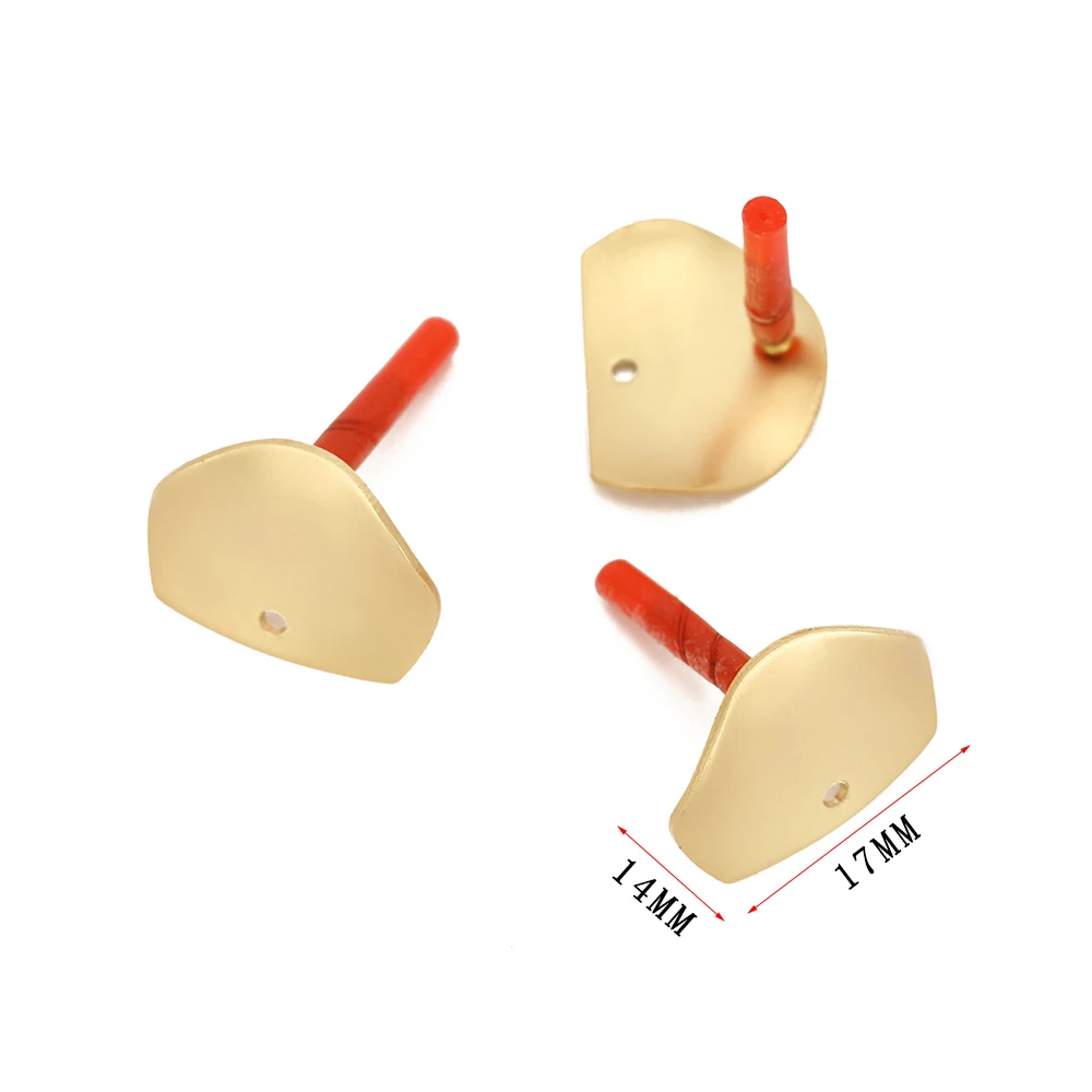 

10Pcs DIY Irregular Earrings Connector Matt Golden Earring Settings Hollow Earrings Base for Handmade Jewelry Making Finding