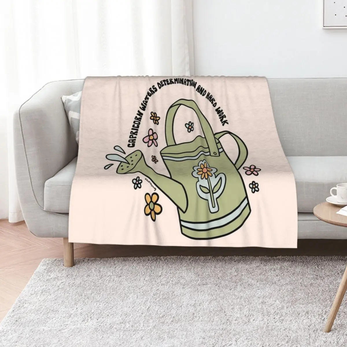 Фото Плюшевый уютный плед Capricorn Watering Can для дивана и кресла №1