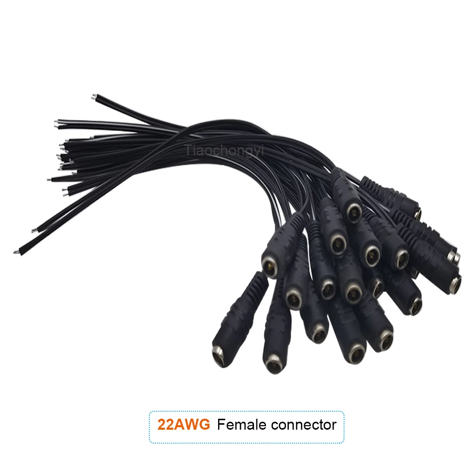 

Разъем питания постоянного тока 5,5x2,1 мм 22AWG 25 см