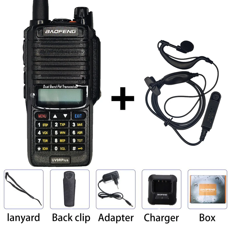 Baofeng Walkie Talkie UV-9R Plus 10 Вт водонепроницаемая портативная радиостанция am FM