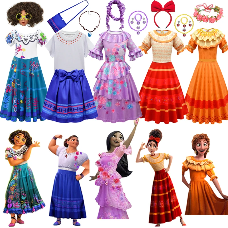 Vestido de verano para niñas de 3 a 10 años, disfraz de fiesta de cumpleaños, Carnaval, encantador, mirablela, Madrigal, Luisa, Dolores, Pepa, 2022
