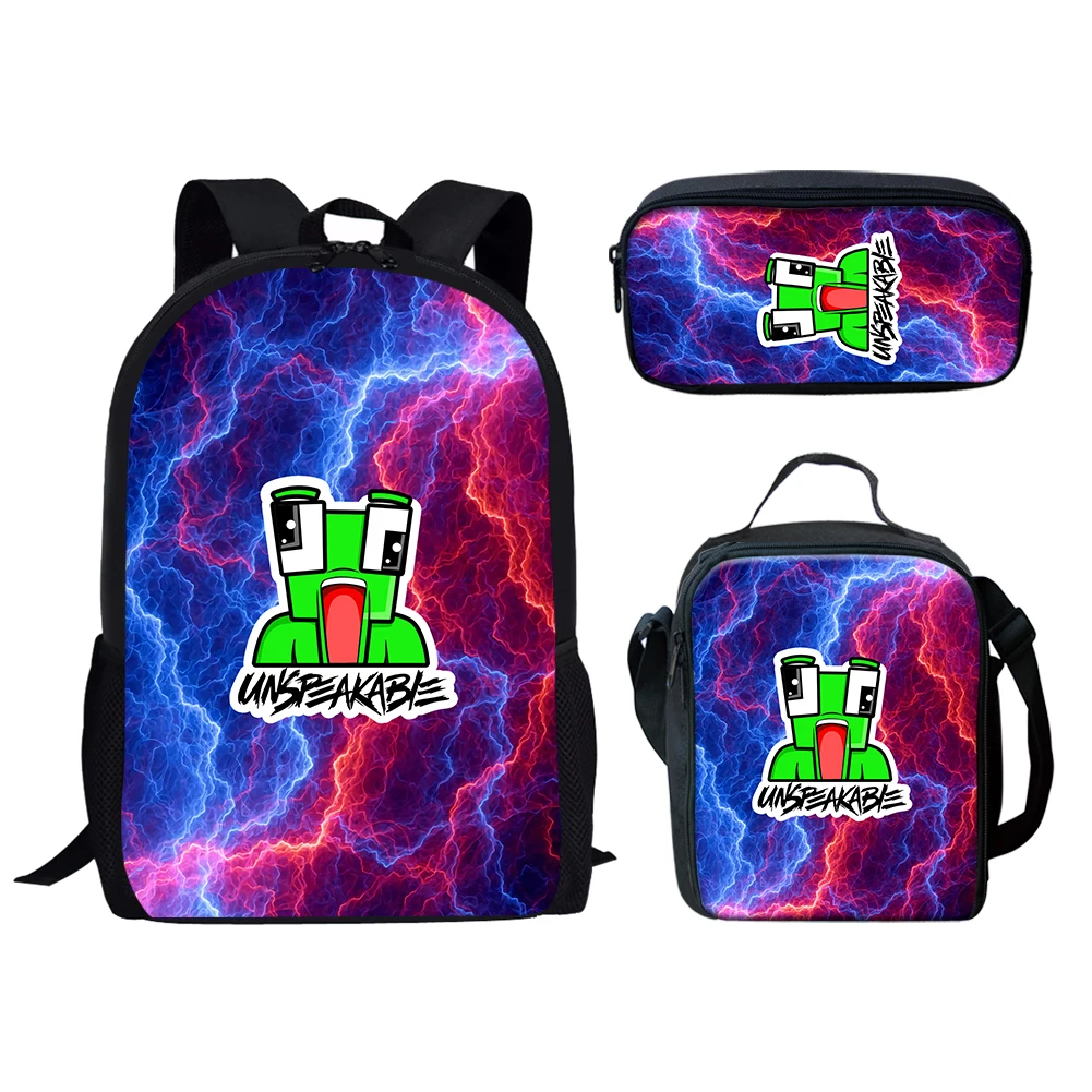 

Harajuku Novelty Cartoon Game Plays 3pcs/Set Backpack 3D Print School Student Bookbag Anime Laptop Daypack Lunch Bag Pencil Case