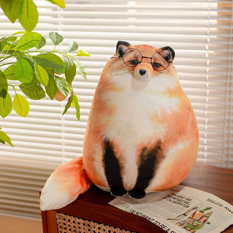 

25cm Soft Simulation Fox Plush Toy Fox Stuffed Animal Palm Civet Doll Girl Lover Christmas Gift Kawaii Sofa Decor Sleep Pillow