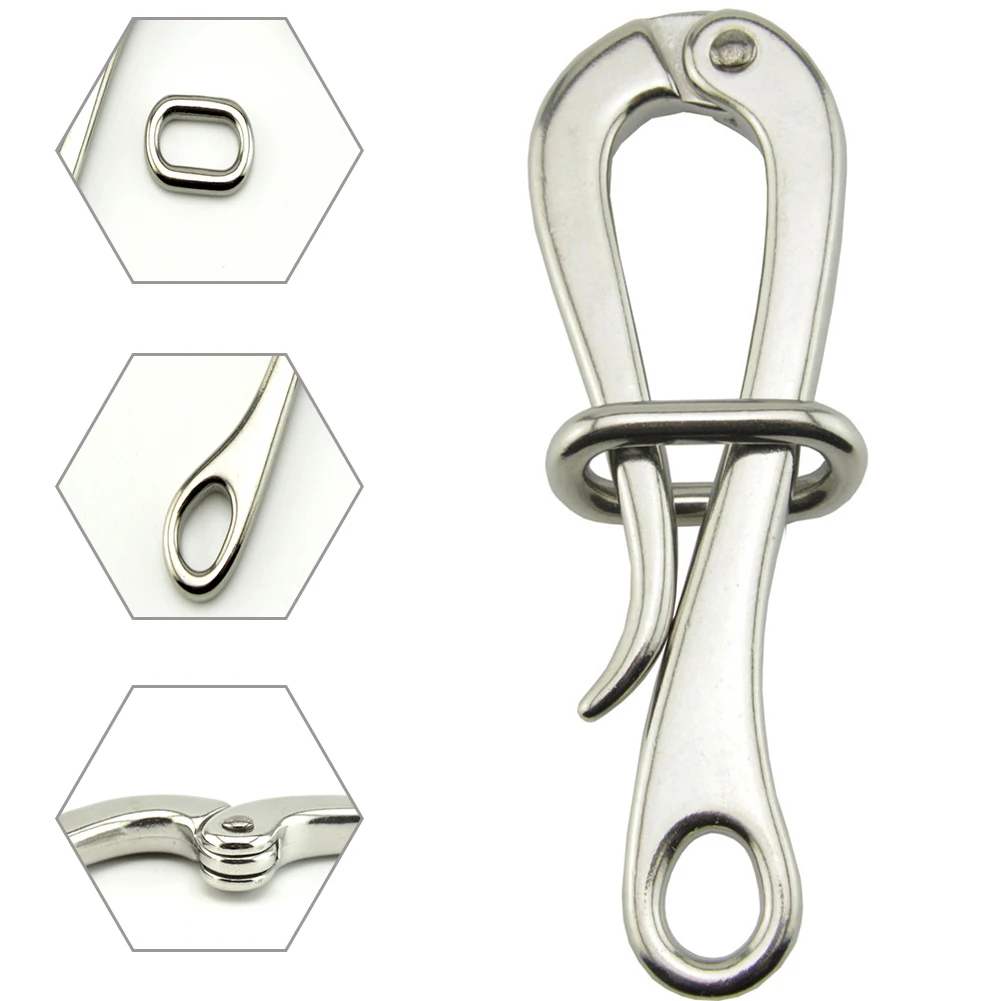 

1Pcs Durable 147mm 316 Stainless Steel Pelican Hook Quick Release Link Canoeing Rafting Kayaking Acces In The Marine / Nautical
