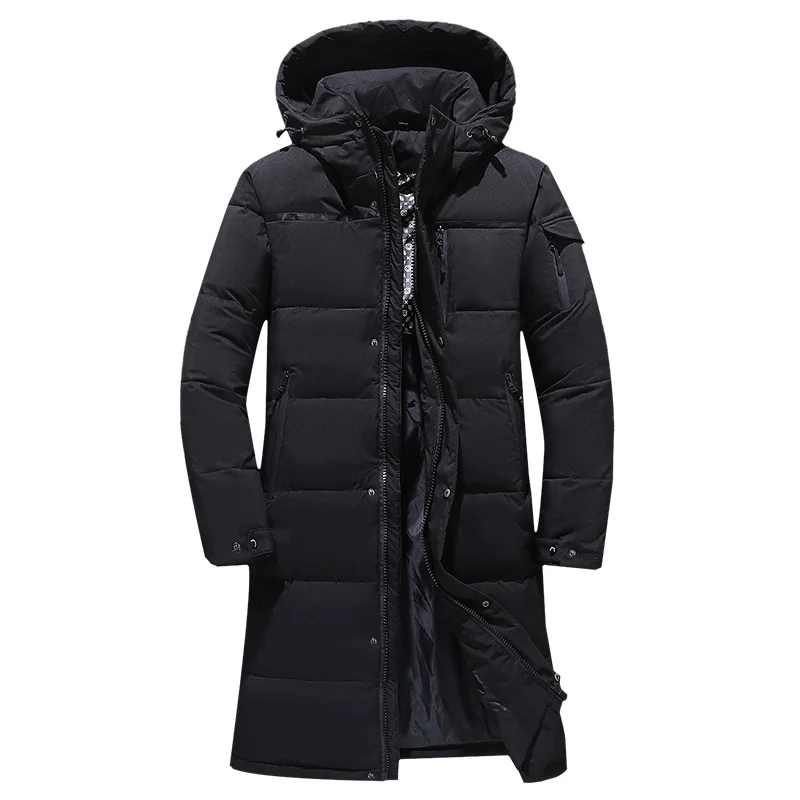 

Men's Winter Tick Termal Waterproof Coat Down Jacket Lon 80% Wite Duck Down ded Jacket Men's Parka 5XL Down Jacket