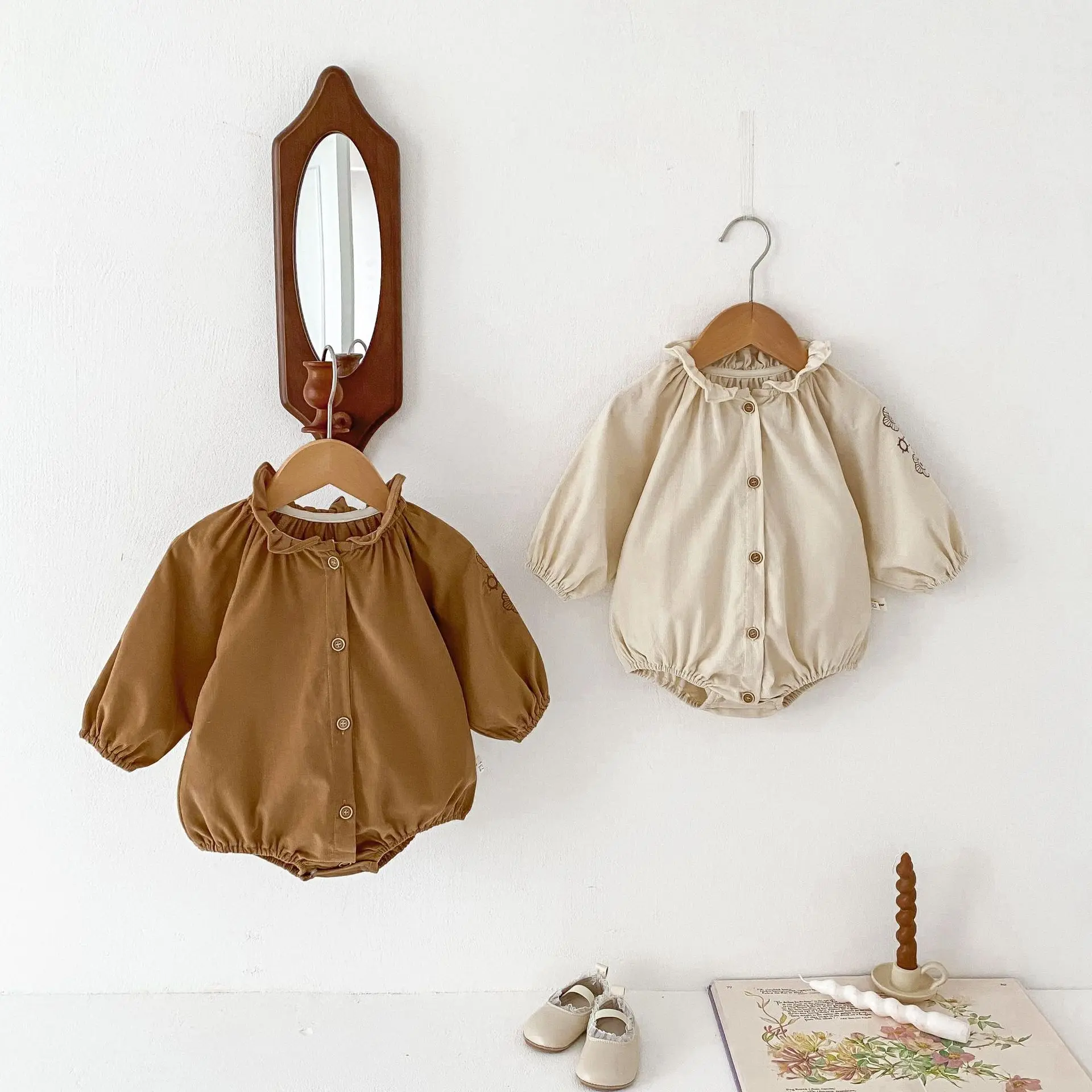 Вельветовая накидка для новорожденных девочек хлопковая одежда комбинезоны