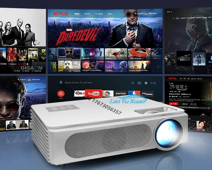

6000 Lumens 1080p Basic/android Short Throw Beamer 4k USB Video Wifi Micro HD LED Home Theater Android Pocket Projector