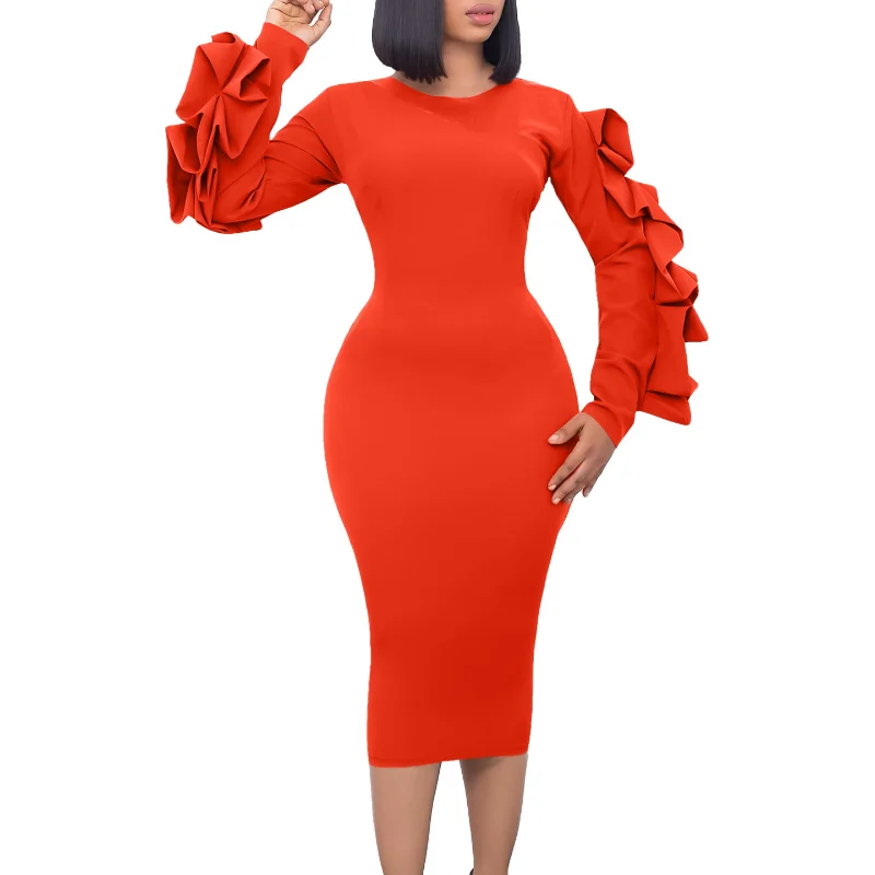 Рисунок 2 - Женское платье-карандаш с круглым вырезом