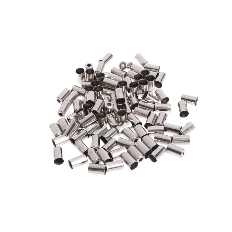 

100 Pieces Brake Cable Housing Ferrule End Caps Metal Bike Shift Cable End Caps Bike Shifting Cable Tube Easy to Use