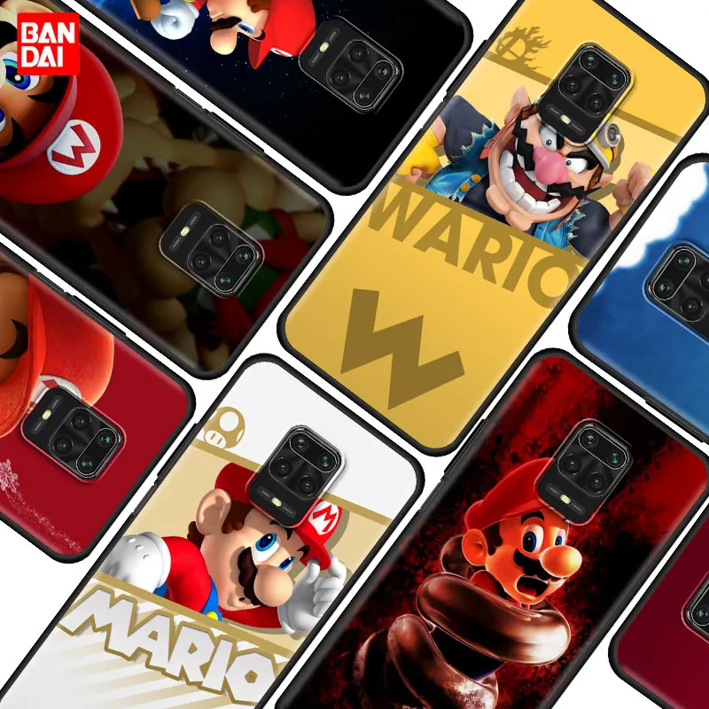 

Cover Case for Xiaomi Redmi Note 7 8 9 9s 10 11 8T 11T Pro Plus 5G 4G Bag Capa Armor Phone Soft Official Super Mario Characters
