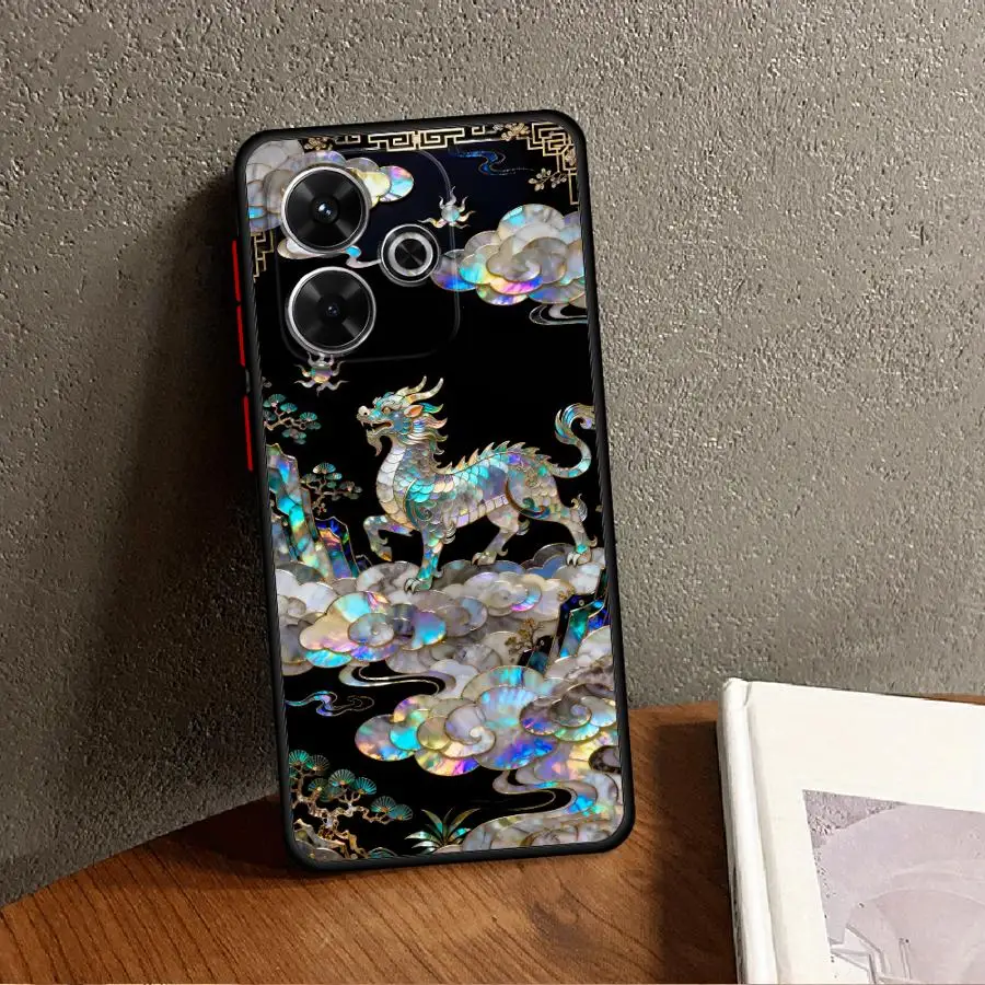 Фото Таинственный чехол-накладка Kirin Funda для Xiaomi Redmi Note 15 10 11 14C 13 14 Pro Plus 13C A4 9S 12 №5