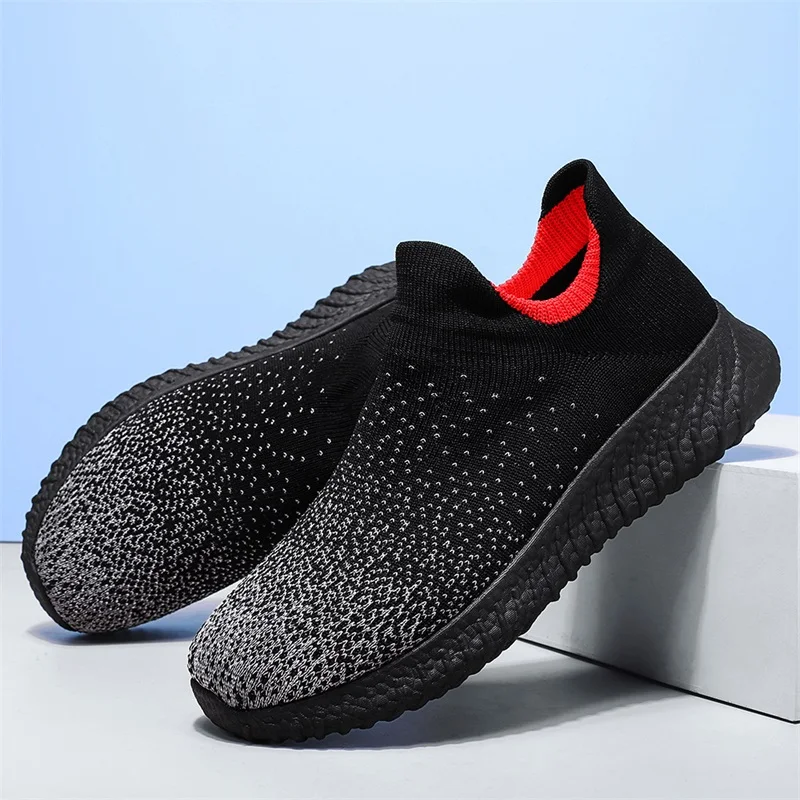 Кроссовки-носки мужские с амортизирующей сеткой низкие дышащие легкая