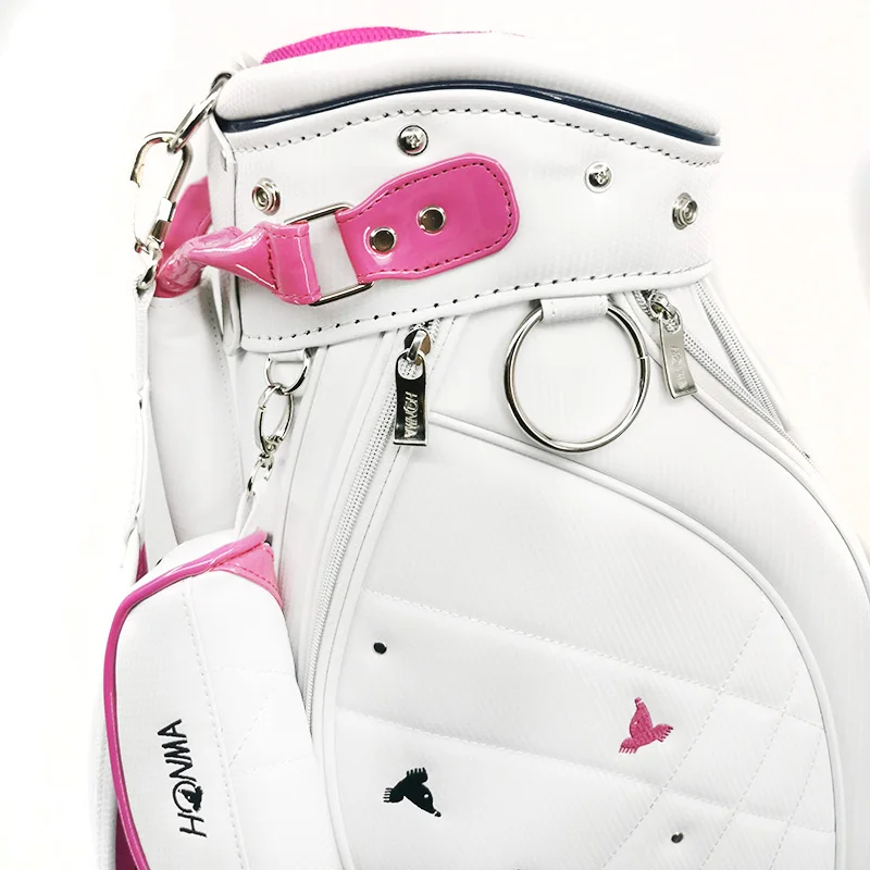 2022 New Women Golf bag premium PU golf standard bag, light waterproof option Pink HONMA golf club bag