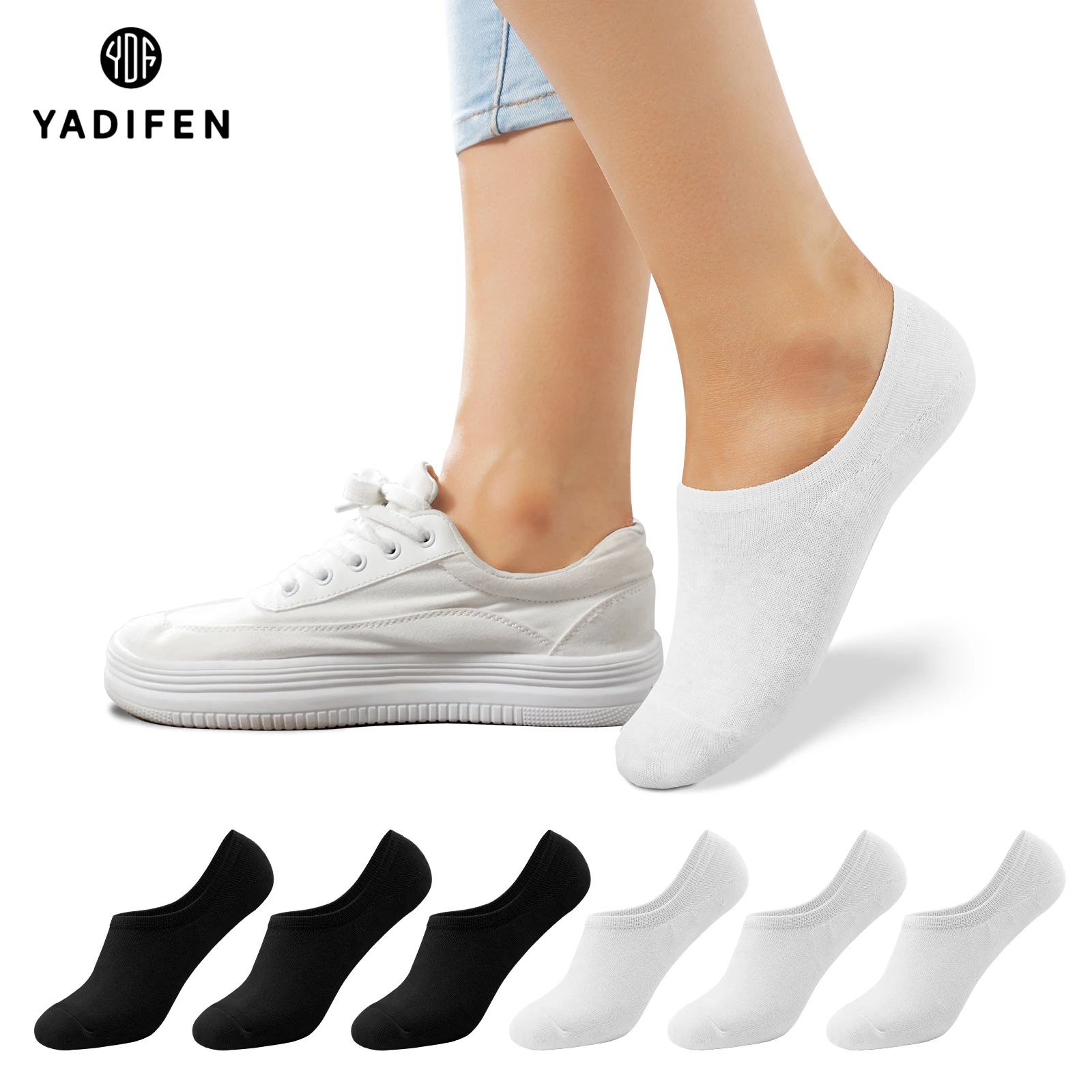 6 pair Women's boat socks Silicone Non-slip Socks Lady Summer Solid Color Ankle Boat Socks Female Soft Cotton Sock Breathable